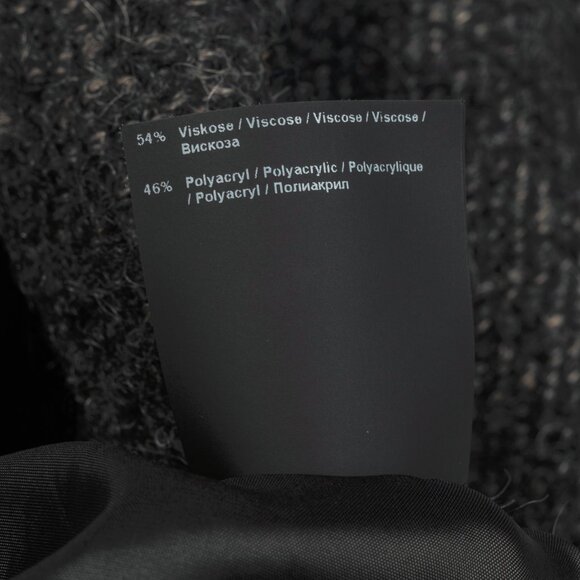 Annette Gortz AW/16 Mona Charcoal Wool-Blend Frayed-Hem Jacket - Picture 10 of 10